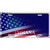 Indiana with American Flag Novelty Metal License Plate