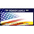 Pennsylvania with American Flag Novelty Metal License Plate