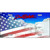 South Dakota with American Flag Novelty Metal License Plate