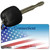 Connecticut with American Flag Novelty Metal Key Chain KC-12336