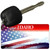Idaho with American Flag Novelty Metal Key Chain KC-12341