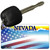 Nevada with American Flag Novelty Metal Key Chain KC-12357