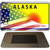Alaska with American Flag Novelty Metal Magnet M-12330