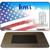 Iowa with American Flag Novelty Metal Magnet M-12344