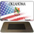 Oklahoma with American Flag Novelty Metal Magnet M-12365
