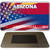 Arizona with American Flag Novelty Metal Magnet M-12436