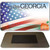 Georgia with American Flag Novelty Metal Magnet M-12470