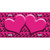 Pink Black Anchor Pink Heart Center Metal Novelty License Plate