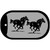 Running Horses Novelty Metal Dog Tag Necklace DT-1233