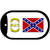 Confederate Flag North Carolina Novelty Metal Dog Tag Necklace DT-8094