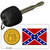 Confederate Flag Georgia Seal Novelty Metal Key Chain KC-10878