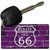 Route 66 Purple Brick Wall Novelty Metal Key Chain KC-11460