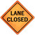 Lane Closed Novelty Metal Crossing Sign