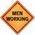 Men Working Novelty Metal Crossing Sign