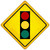 Traffic Signal Novelty Metal Crossing Sign