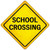 School Crossing Novelty Metal Crossing Sign