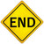 End Novelty Metal Crossing Sign