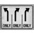 Turn Lanes Novelty Metal Parking Sign P-2678