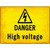 Dangr High Voltage Novelty Metal Parking Sign