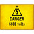 Danger 6600 Volts Novelty Metal Parking Sign