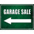 Garage Sale Left Novelty Metal Parking Sign
