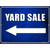 Yard Sale Left Novelty Metal Parking Sign