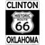 Clinton Oklahoma Historic Route 66 Novelty Metal Parking Sign