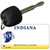 Indiana State Blank Novelty Metal Key Chain KC-5282