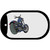 Motorcycle Offset Novelty Metal Dog Tag Necklace DT-3476