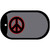 Peace Offset Novelty Metal Dog Tag Necklace DT-3481