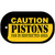 Caution Pistons Fan Area Novelty Metal Dog Tag Necklace DT-2600