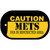 Caution Mets Fan Area Novelty Metal Dog Tag Necklace DT-2640