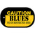 Caution Blues Fan Area Novelty Metal Dog Tag Necklace DT-2682