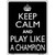Play Like A Champion Metal Novelty Parking Sign