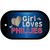 This Girl Loves Her Phillies Novelty Metal Dog Tag Necklace DT-8084