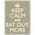 Keep Calm Eat Out More Metal Novelty Parking Sign