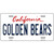 Golden Bears Novelty Metal License Plate