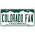 Colorado Fan Novelty Metal License Plate