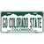 Go Colorado State Novelty Metal License Plate