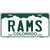 Rams Novelty Metal License Plate
