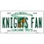 Knights Fan Novelty Metal License Plate