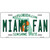Miami Fan Novelty Metal License Plate