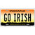 Go Irish Novelty Metal License Plate Tag