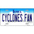 Cyclones Fan Novelty Metal License Plate Tag