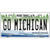 Go Michigan Novelty Metal License Plate