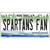 Spartans Fan Novelty Metal License Plate