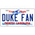 Duke Fan Novelty Metal License Plate