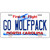 Go Wolfpack Novelty Metal License Plate