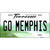 Go Memphis Novelty Metal License Plate