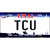 TCU Novelty Metal License Plate